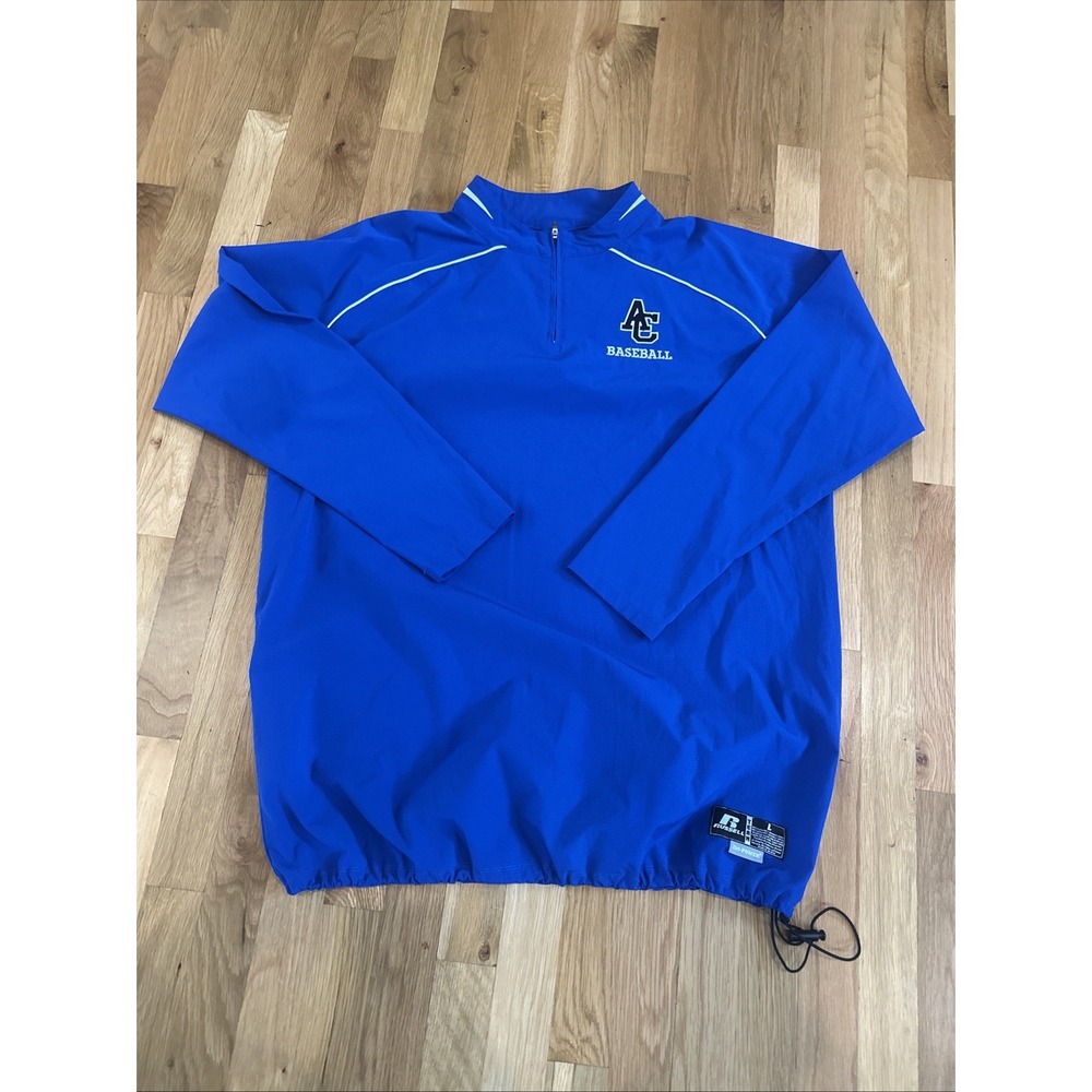 Russell Baseball Pullover 1/4 Zip Jacket Size Large‎